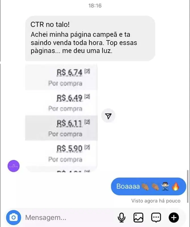 página de exemplo