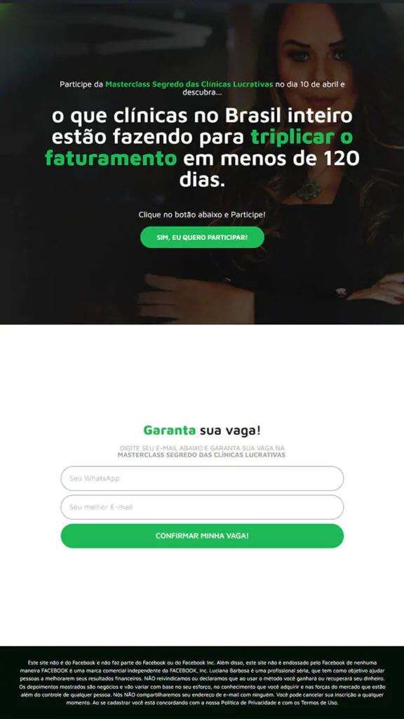página de exemplo
