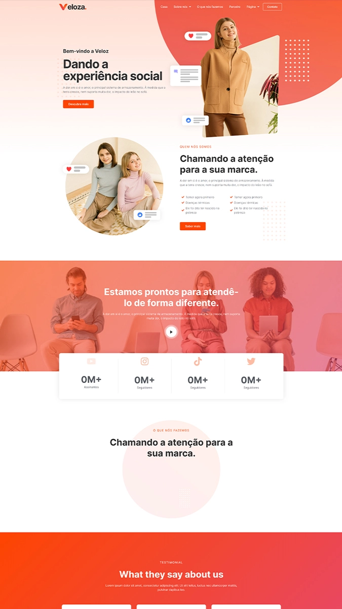 página de exemplo